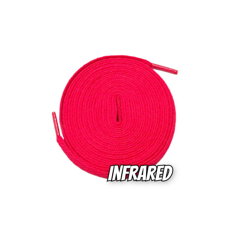 Basics Flat Shoelaces - Infrared - For Jordan 1, 3, 4 , 6 -  AM 90 -